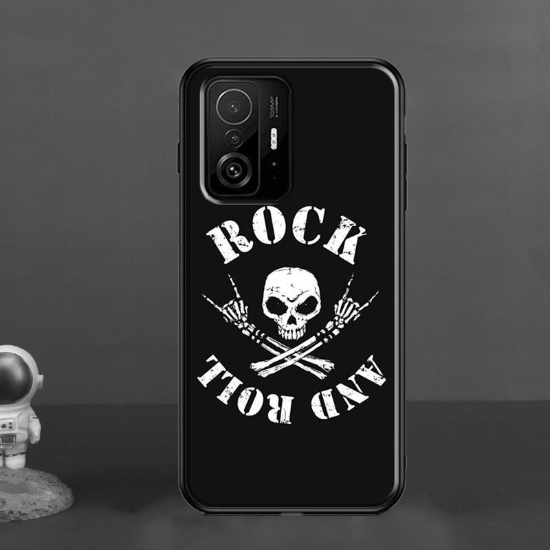 Rock and Roll Skull For POCO X5 X3 F5 Pro X4 F4 GT M5s C40 F3 Case For Xiaomi 13 Lite 12 11T 12T Pro 12X Cover