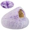 Soft Plush Dog Beds with Cover Round Cat Bed for Small,Middle and Large Dogs House Bed Cat's House for Dogs 2 In 1 Sleeping Nest