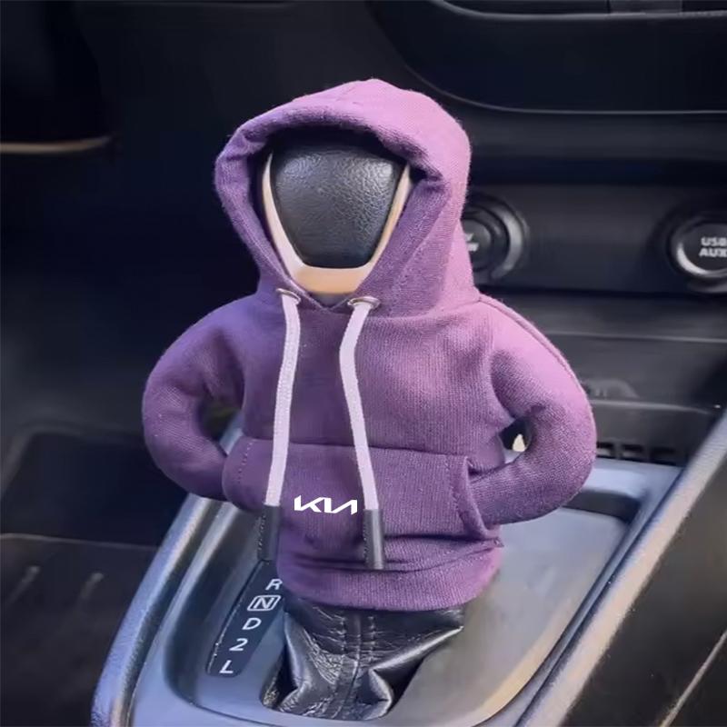 AEE1 For Kia Morning Picanto Rio Stonic Sportage Ceed Optima Forte 5 Car Logo Knob Cover Manual Handle Gear Mat Gear Shifting Hoodie