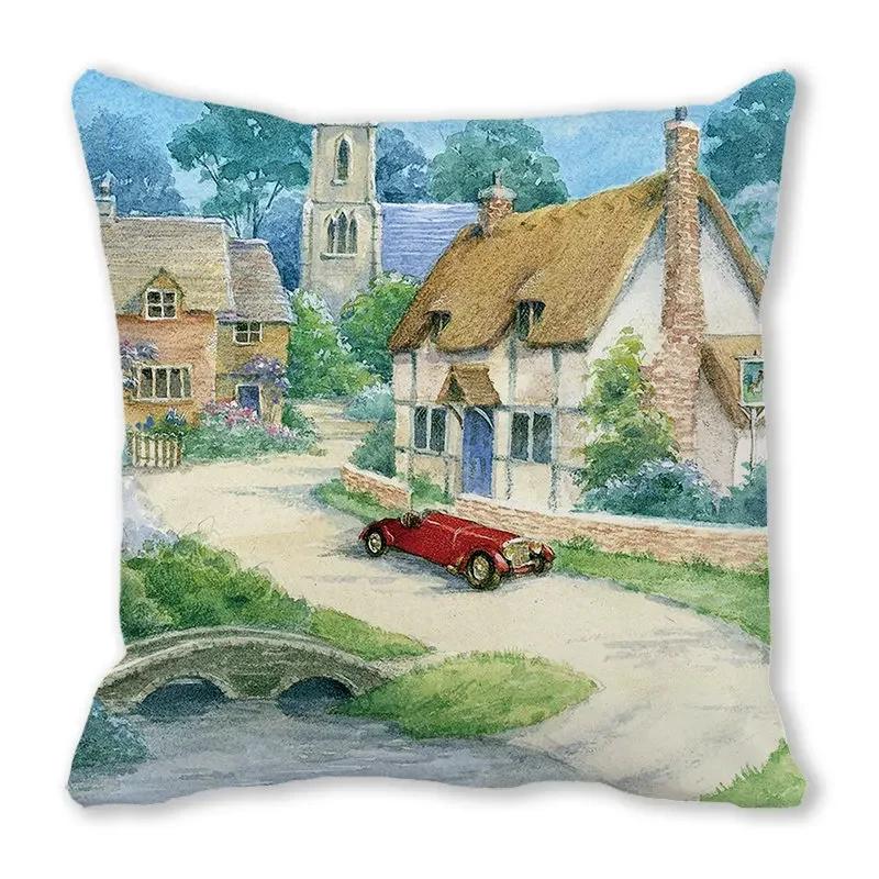 Домашний Декор Весенне-Летняя Наволочка Животное Кошка Собака Утка Овца Принт Чехол для Подушки Диван Полиэстер Фунда Де Альмоада