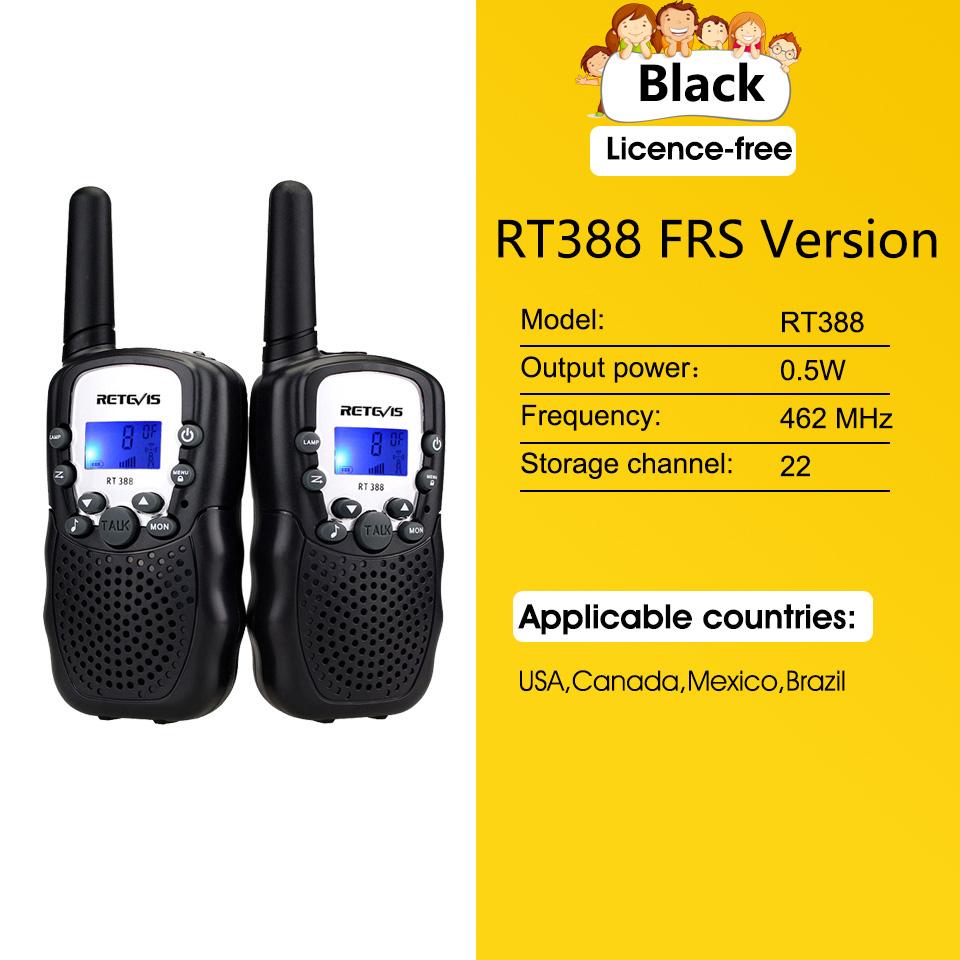 Retevis RT388 Детская рация, перезаряжаемая, без лицензии, дальнего действия, VOX, подарки для детей 6-12 лет, мальчиков и девочек, для кемпинга, походов