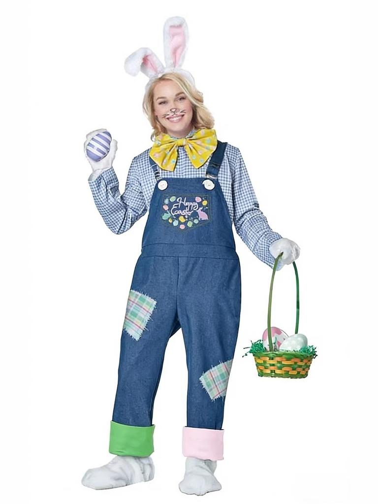 Easter Bunny Plush Animal Costume For Kids Cosplay Easter Party Dressup