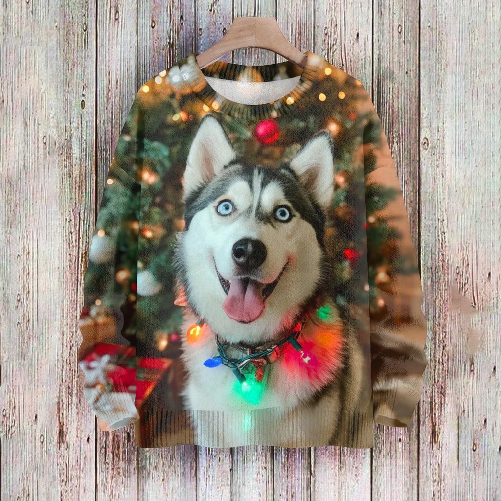 Christmas Sweatshirts For Women Knit Sweater Cute Shirt Fall Crewneck Pullover Tops