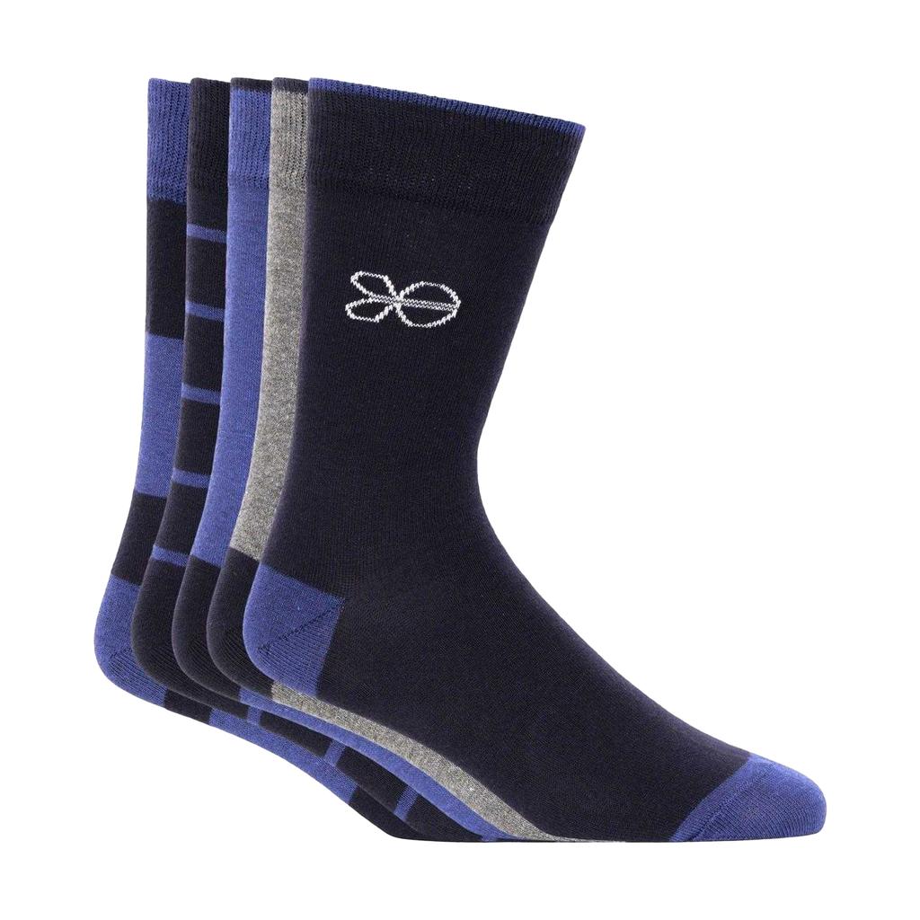Crosshatch Mens Milato Crew Socks (Pack of 5)