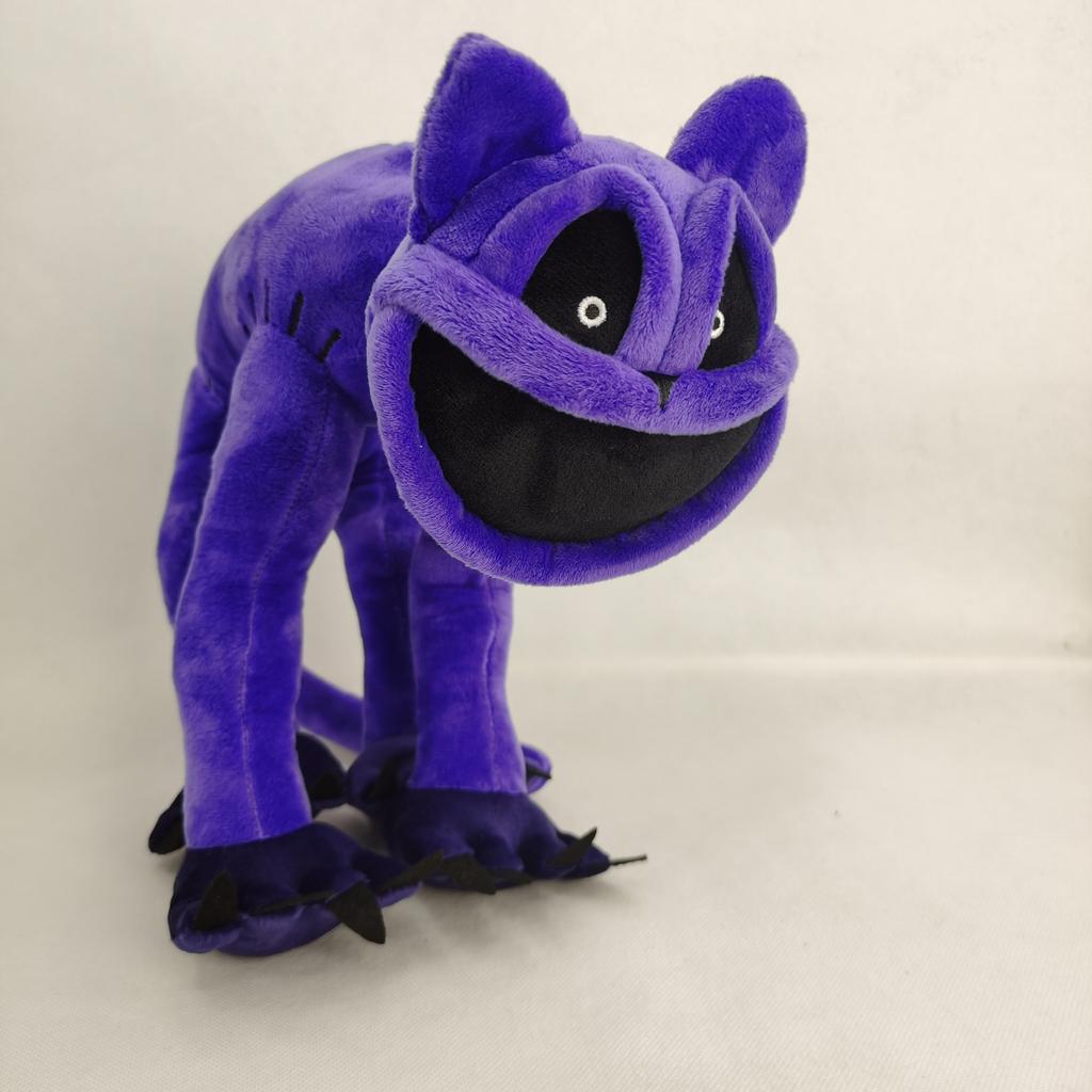 Страшный фиолетовый кот монстр улыбка животное большой фиолетовый кот плюшевая игрушка