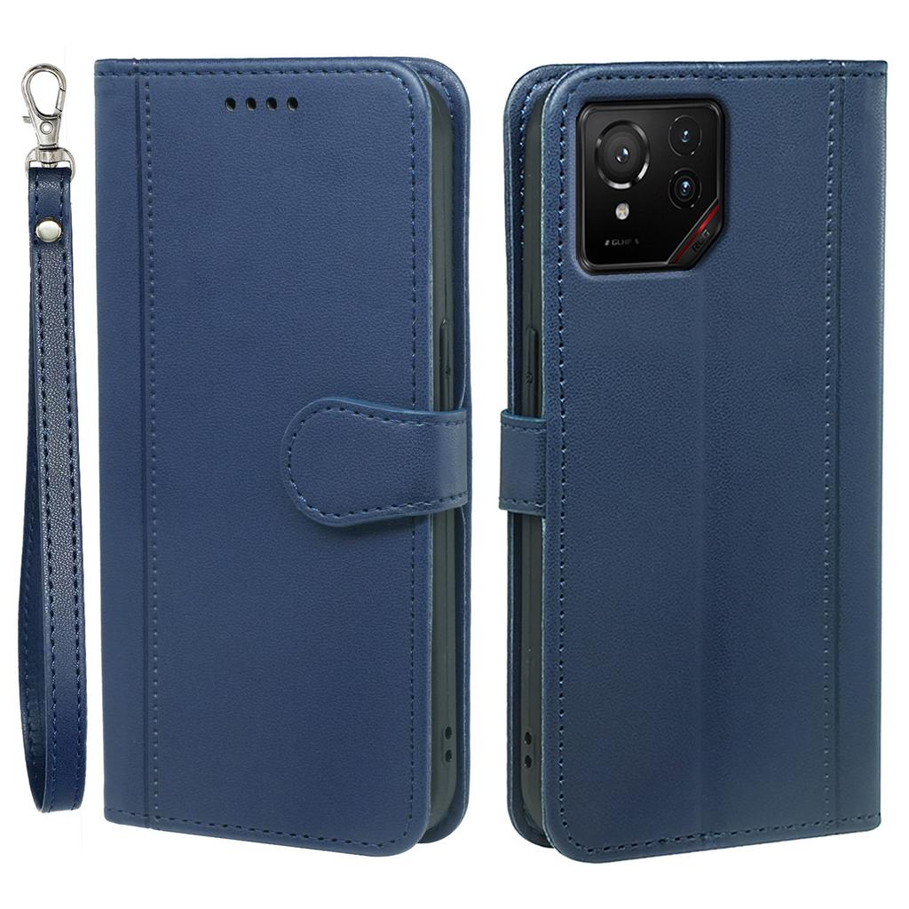 For Asus ROG Phone 9 5G Wallet Case Magnetic Snap Leather Phone Cover with Strap