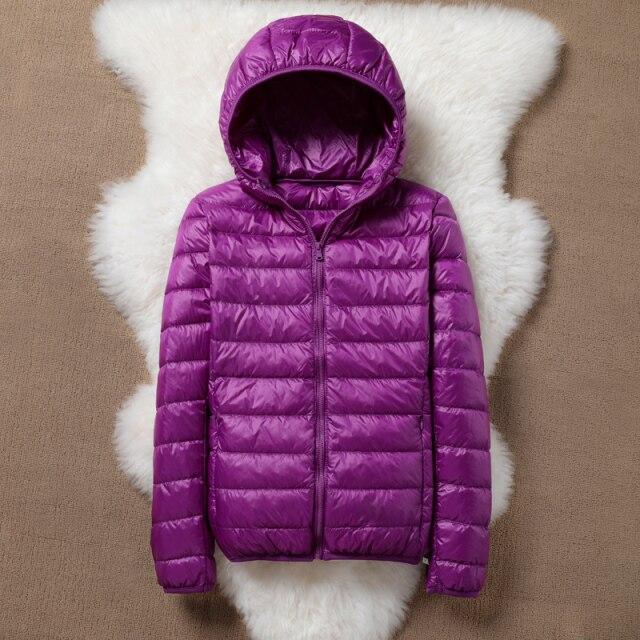 Down Jacket Women Coat Autumn Winter Jackets for Warm Quilted Parka Ladies and Light Female Ultralight Hooded