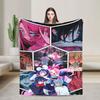 Super Soft Blanket Picnic Kawaii Chibi LUKA Hot Anime ALIEN STAGE Throw Blanket  Flannel Bedspread For Bedroom Sofa Bed Cover