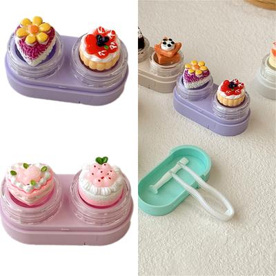 Контейнер для контактных линз с прекрасной крышкой и пинцетом для эффективной обработки аксессуаров для хранения контактных линз