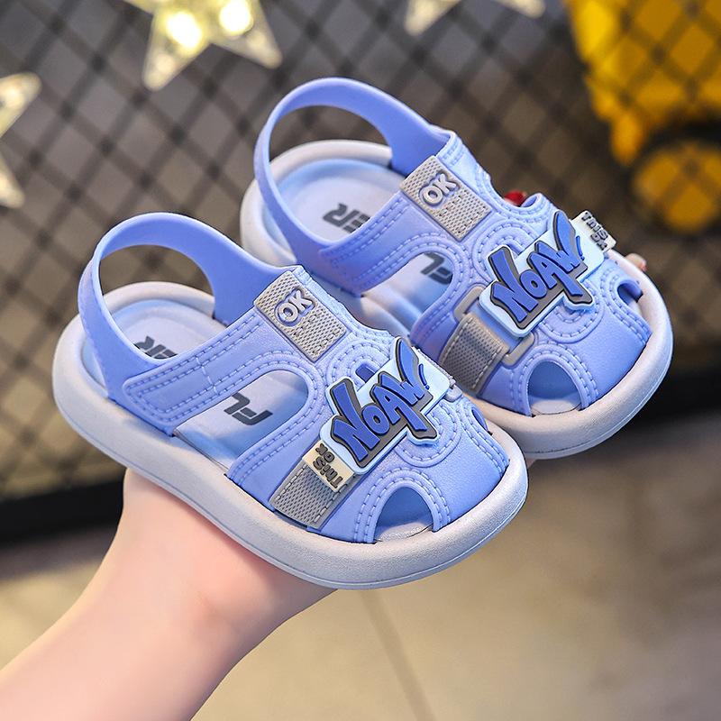 Детские тапочки Летняя детская обувь Пляжная обувь Нескользящие мягкие детские сандалии с рисунком