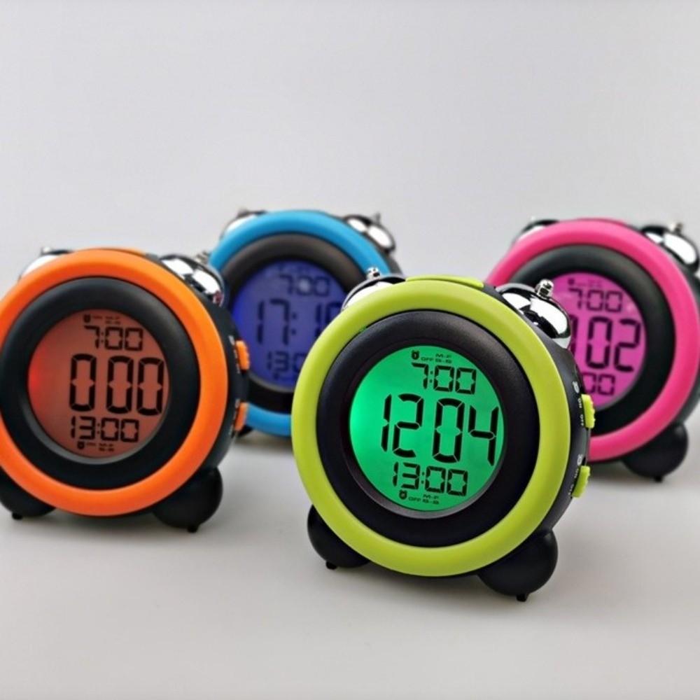 Twin Bell Digital Clock Blue Backlight Smart Alarm Clock Dual Alarm Clock Home Use