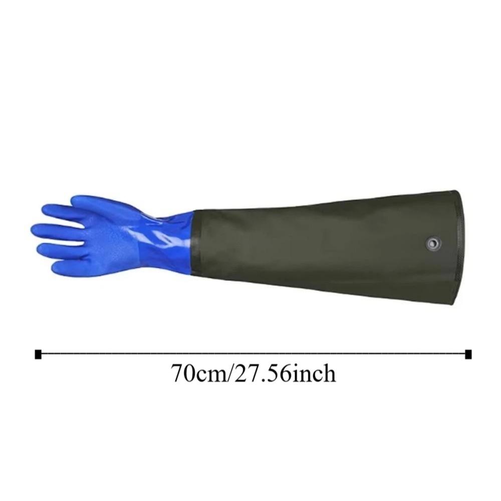 Non-Slip Rubber Work Gloves 70cm Work Safety Gloves Full Arm Pond Gloves Drain Cleaning