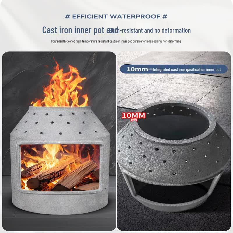 Jundingying 3M Square Steel Chimney Pipe for Indoor Wood/Coal Stoves