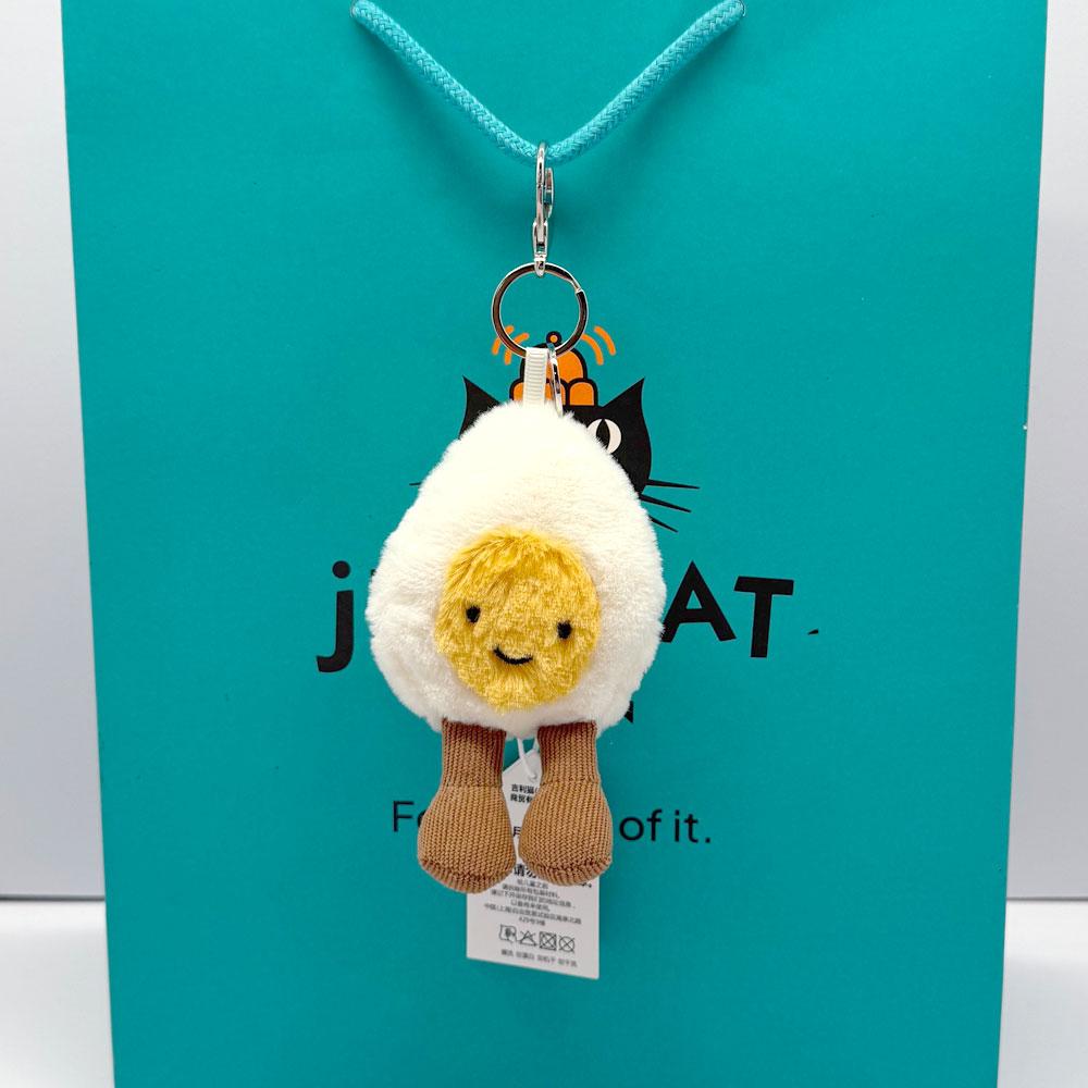 New JC Coffee Bean, Marshmallow, Ladybug, Frog, and Macaron Dessert Keychain & Bag Charm — Plush Toy Gift for Friends