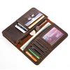 2025 Men's Crazy Horse Leather Wallet Retro Business Card Holder Real Cowhide Multi-card Clutch with Patina Finish