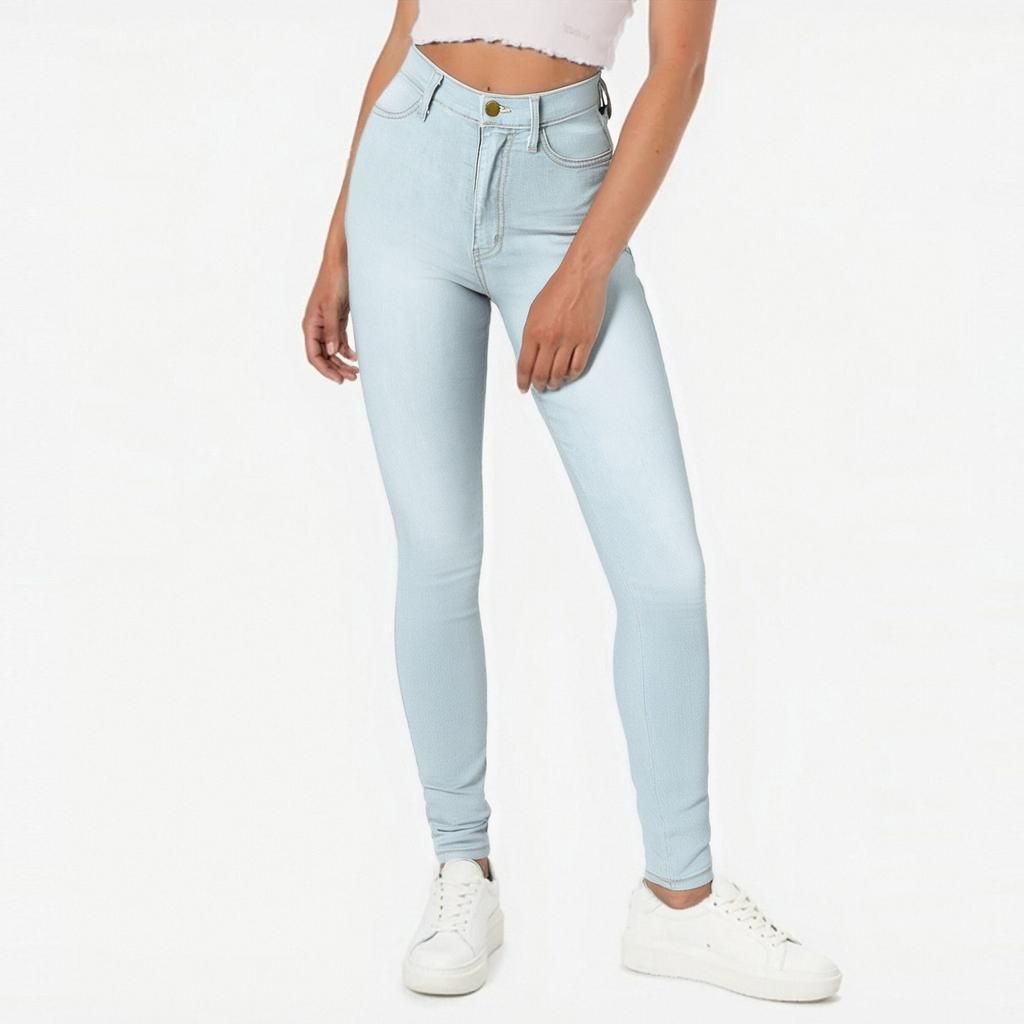 Женские стильные однотонные повседневные узкие брюки-карандаш с высокой талией и карманами