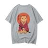 100% Cotton Tshirt Samurai Cat T Shirt Graphic Tees Mens Streetwear Spring and Summer O-neck T-shirt Cartoon Printing Tees-shirt