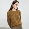 PALUOPO Женский пуловер из 100% кашемира, толстой кабельной вязки, с круглым вырезом