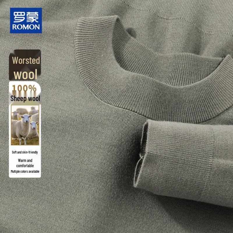 ROMON Men's 100% Wool Thermal Knit Sweater