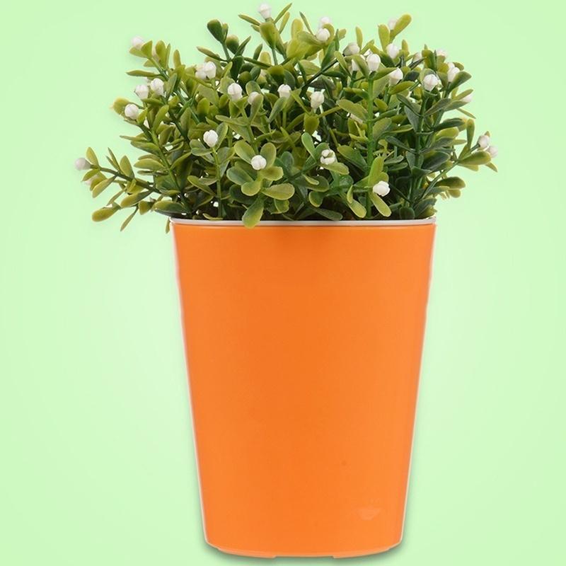 Creative Self-watering Flower Cup Desktop Self-Watering Flower Pot Planters (Color: Random)