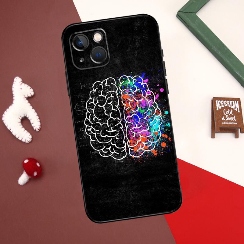 Чехол для iPhone 13 12 11 14 15 Pro Max 7 8 Plus X XR XS Max 12 Mini SE 2020 2022 с рисунком мозга