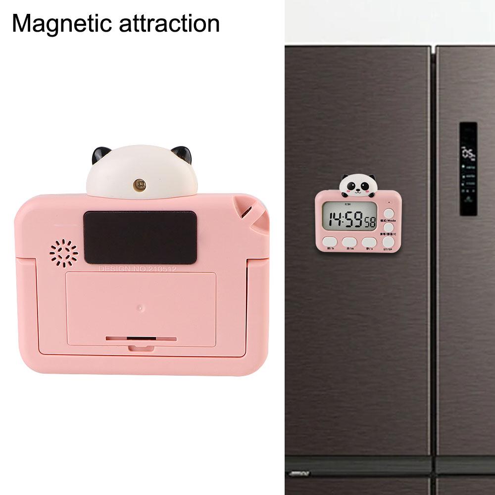 Magnetic Digital Cooking Timer with Invisible Stand Cartoon Animal Countdown-Timer Kitchen for Cooking Bake Timer LED Display