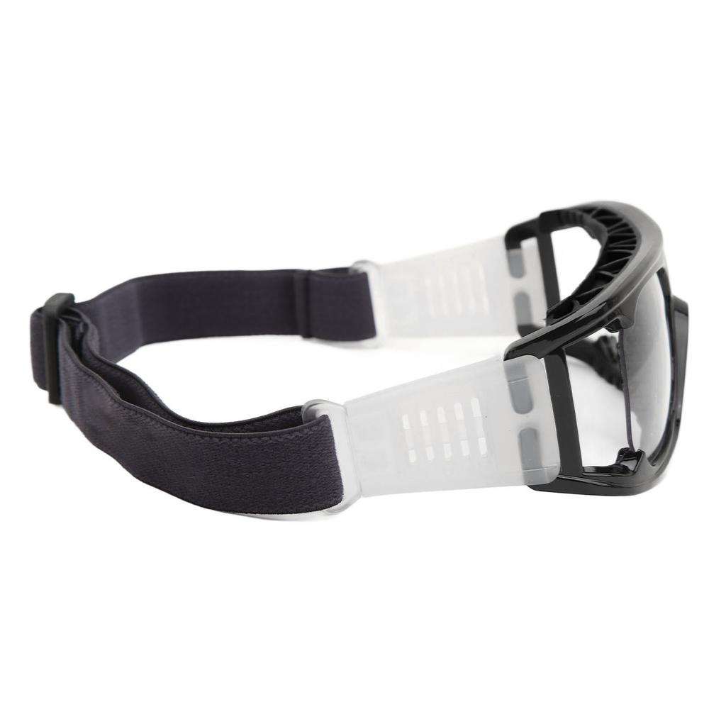 Sports Goggle Impact Resistant Fog Proof Safety Basketball Glasses with Adjustable Band for Running Cycling Black