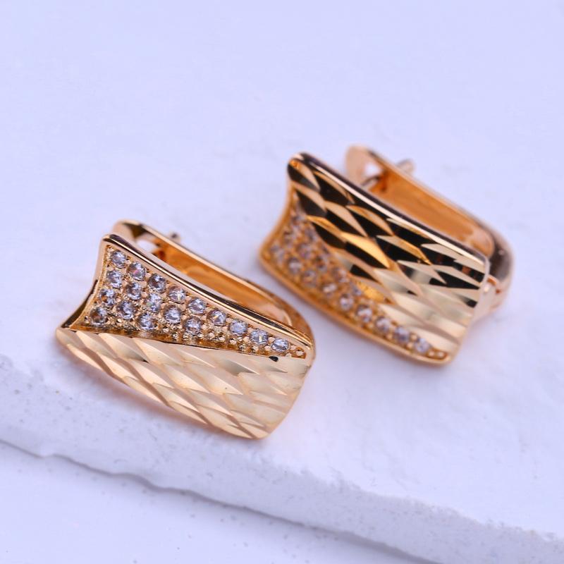 LSOOYH серьги-клипсы цвета розового золота, модные серьги для женщин, квадратные серьги-гвоздики с кубическим цирконием, ювелирные изделия