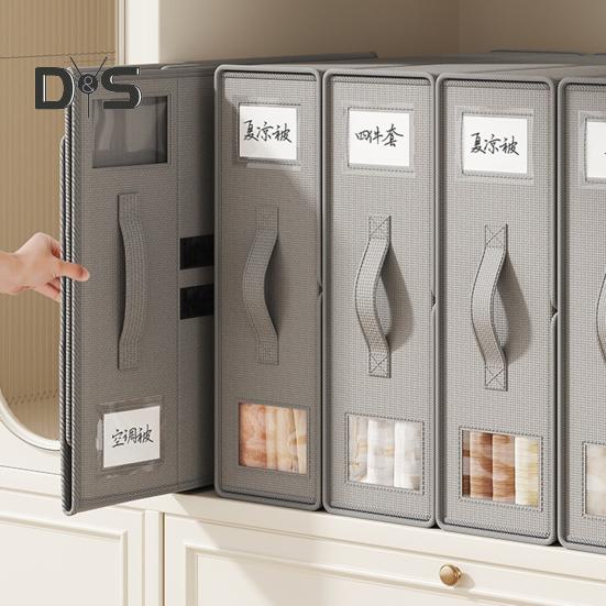 1/2Pcs Closet Organizer Box Bed Sheet Holder with Reinforced Handle Large Capacity Foldable Design Duvet Covers Blankets Storage Case