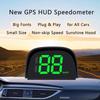 Универсальный автомобильный проекционный дисплей HUD с GPS, отображение скорости в км/ч и милях/ч