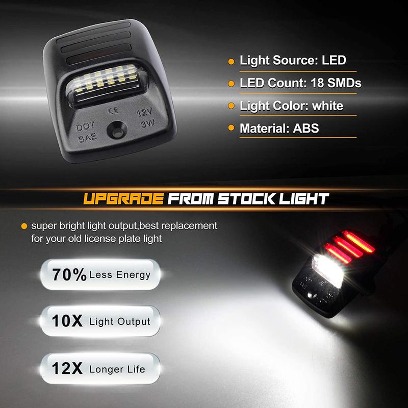 2pcs CANBUS LED Car Tail License Plate Light For Toyota Tacoma 2005-2015 Tundra 2000-2013 Number Plate Lamp Bulbs Luces