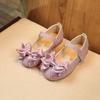 RE Fashion Girls Sandals Kids Princess Bowknot Dance Leather Single Shoes