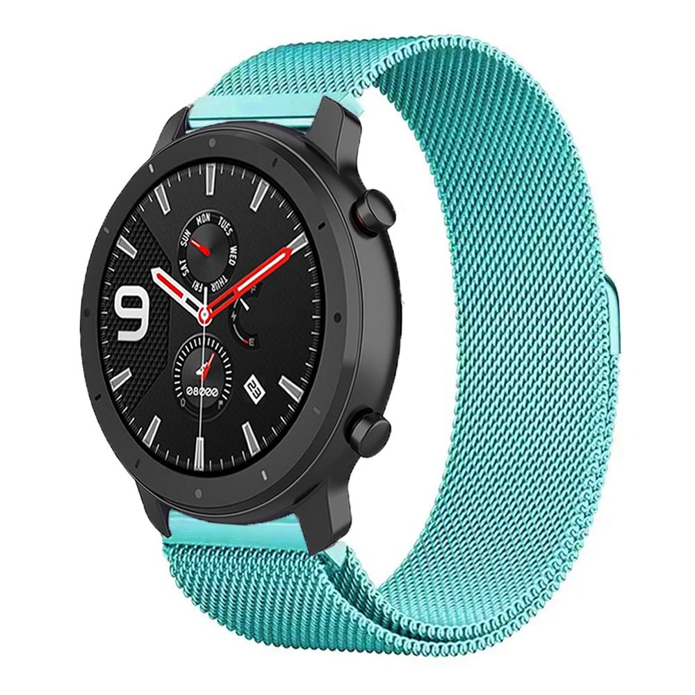 20 мм 22 мм Магнитный миланский ремешок для Amazfit Active 2/GTS 4 3 mini/GTR 47 мм Металлический браслет для Amazfit Balance 2 1/Bip 6 Ремень