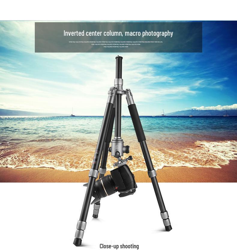 Штатив из углеродного волокна Q868C: Ультралегкий, портативный travel-штатив для DSLR и беззеркальных камер.