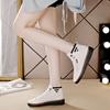 Soft Soled Single Shoe 2024 Autumn New Solid Color Versatile Casual Wedge Heel Lightweight Anti Slip Sports Women Sneakers