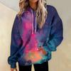 Женская мода Повседневные Универсальные Повседневные толстовки с круглым вырезом Графика Повседневные с длинным рукавом Градиент Лоскутная верхняя одежда с принтом Толстовки