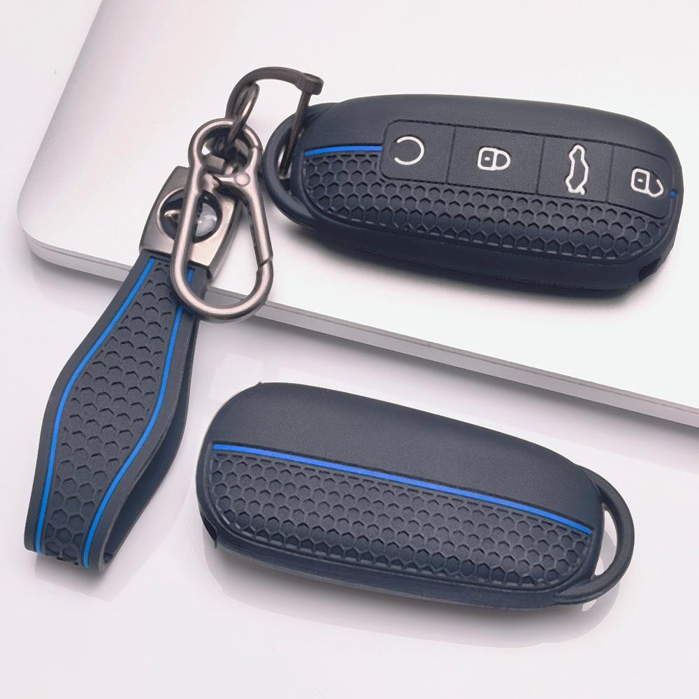 Мягкий силиконовый чехол для ключа зажигания Chery Tiggo 7 Pro Arrizo 8 OMODA 5 Omoda C7 7 SHS Phev Jetour, сотовая текстура, защита брелока от царапин