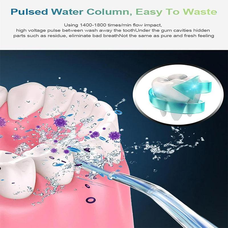 Портативный ирригатор для полости рта, перезаряжаемый через USB, зубная нить с водяной струей, зубочистка, 4 насадки, 230 мл, 3 режима, массаж десен