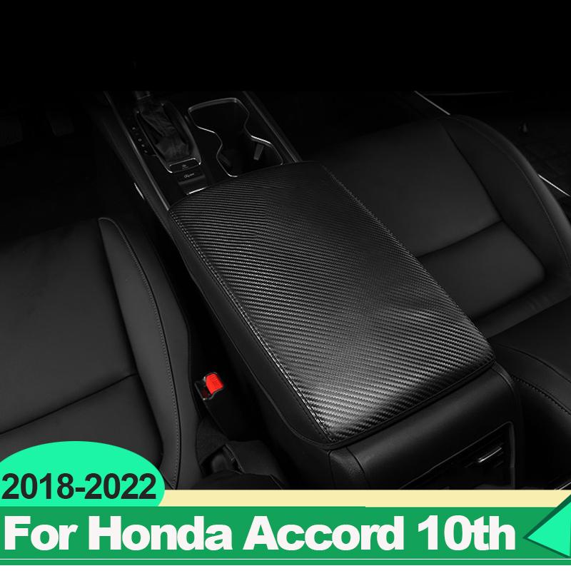 For Honda Accord X 10th 2018 Hybrid Car Armrests Storage Box Cover PU Leather Decoration Accessories