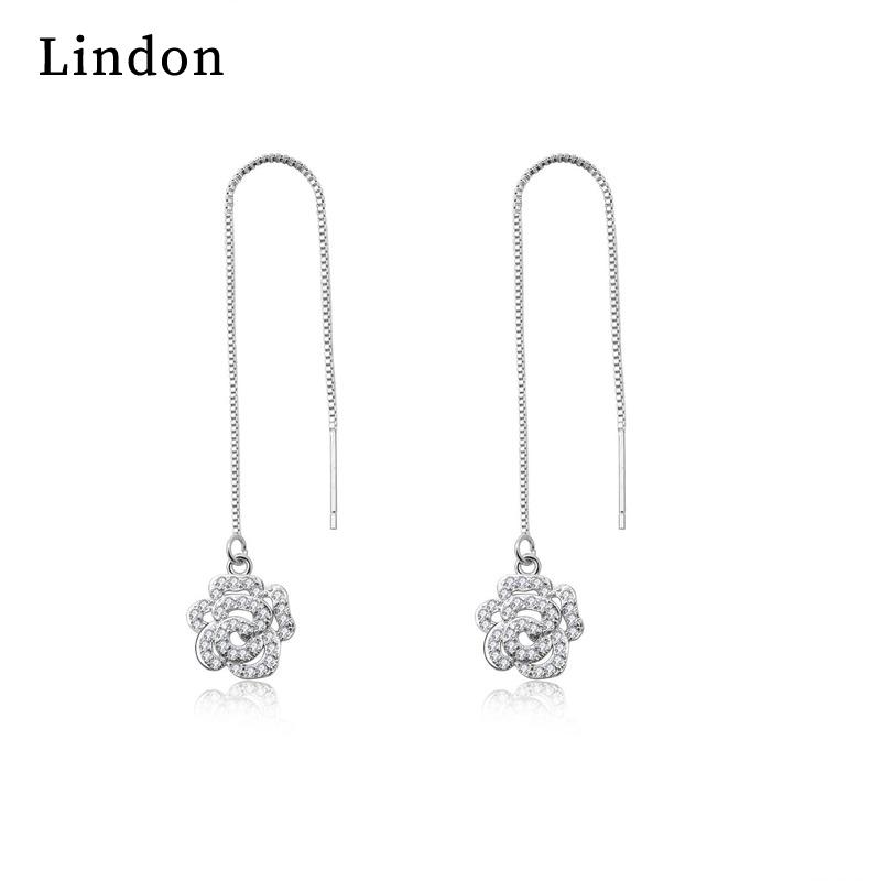 Lindon Copper Alloy Zircon Earrings Drop Earrings For Women Wedding Party Gifts