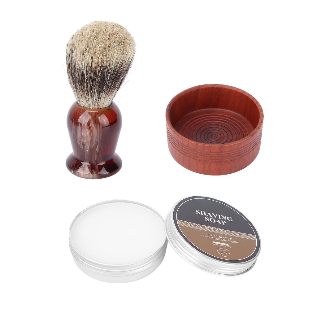 BlueZOO Мужской набор для бритья бороды Помазок для бритья Пена Чаша Мыло для бритья Набор для ухода за бородой