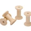 20Pcs Vintage Wood Spools Unfinished Light Yellow 30x22mm DIY Sewing Thread Twine Bobbin Craft Supplies for Weaving