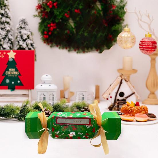 Рождественский сюрприз, выдвижной мешочек для денег, выдвижная подарочная коробка для денег, прямоугольный держатель для денег с лентой для подарка наличными