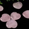 10pcs Rose Quartz Heart Natural Crystal Polished Stones, Valentine Gift For Women