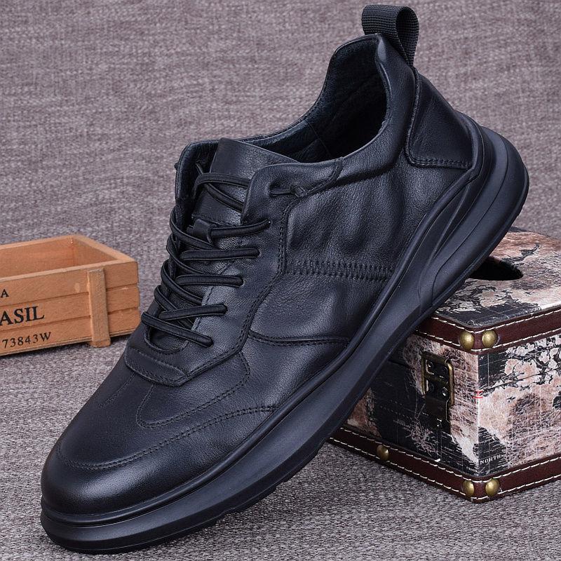Four Seasons Trend Shoes Versatile Men's Sports and Leisure Trend Leather Shoes Cowhide Shoes Men's