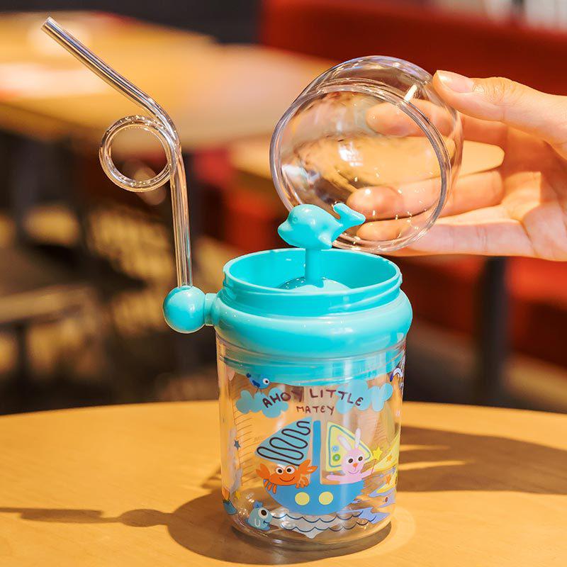 Funny Children Drinking Cup Whale Water Spray Straw Cup