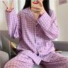 Женский кардиган с длинным рукавом и комплект пижамы в корейском стиле для дома на весну, осень и зиму