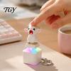 Rechargeable Cat Finger Clicker 1/2Pcs Animal Keyboard Fidget Keychain, Goat with LED Light Sound, Push Button Decompression Toy Keychain