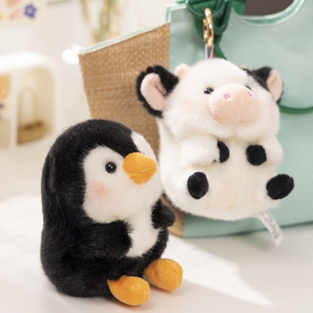 Elephant Plush Rabbit Doll Pendant Penguin Pig Rabbit Doll Plush Keyring Girl