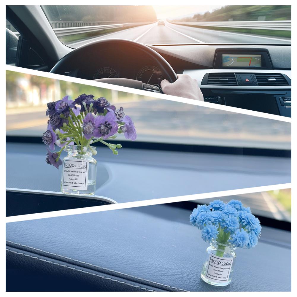 Мини стеклянная ваза с цветком, декор для автомобиля, для всех транспортных средств и украшение для горшечных цветов, интерьер, элегантность T2E1
